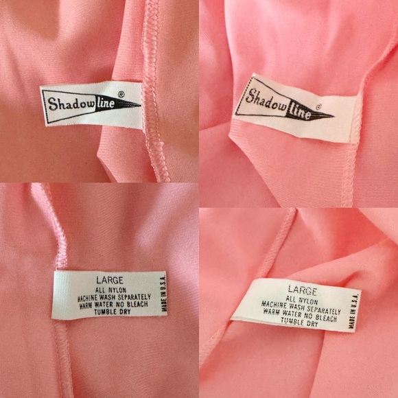 vintage 70s Shadowline peach peignoir gown & robe size large - Picture 8 of 9